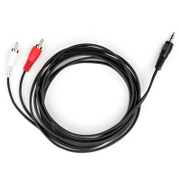 Кабель мультимедийный Jack 3.5mm M to 2xRCA 3 m Vinga (VCPDCJ35MRCA23BK)