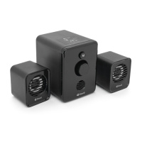 Колонки Kisonli U-3000BT, 5W+2x3W, USB/TF/BT/FM/AUX, с сабвуфером, DC: 5V, Black, BOX, Q40