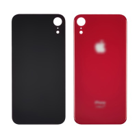 Заднее стекло корпуса для Apple iPhone XR Red (красное) (Big hole)