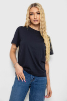 Футболка жіноча однотонна, колір темно-синій, 238R111