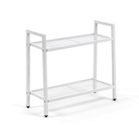 Стелаж-етажерка двоярусний з металу 60х26х60см Білий SW-00002102