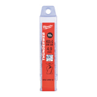 Свердло по металу THUNDERWEB HSS-G MILWAUKEE DIN338, діаметр 4,9х86х52мм, (10шт), пластикова коробка