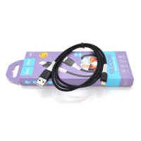 Кабель Hoco X82 silicone, iPhone-USB, 2.4A, Black, длина 1м, BOX