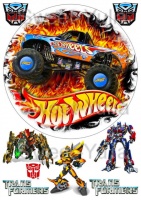 Вафельные картинки на тему: Hot wheels