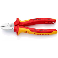 Кусачки бокові (бокорізи), діаметр 4,0мм, 160мм VDE KNIPEX 70 06 160 T BK, зі страхувальним кріпленням, хромовані