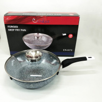 Сковорода глубокая UNIQUE UN-5172 28 см с крышкой, Прочная сковородка с антипригарным покрытием