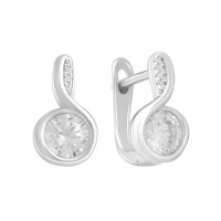 Серебряные серьги CatalogSilver с фианитами (2138808)