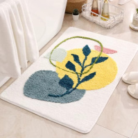 Коврик для ванной комнаты и душа коврик для ног в душевую,микрофибра,атискользящий 50х80 см,белый