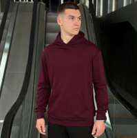 Худі Pobedov 001 (тринитка) Бордовий