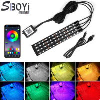 Підсвічування салону  RGB5050 LED (4шт х 22*4см) APP Bluetooth, USB