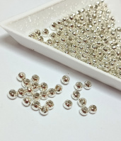 Металлические бусины 3 мм/серебро/ 50 шт.