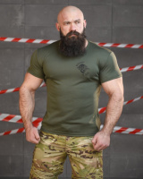 Тактична терморегулююча футболка SABUR hell олива ВТ6580