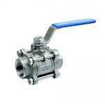 Кран шаровой трехсоставной муфтовый нержавеющий, Ду 15- ДУ1000 сталь 304, 321  PN40