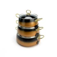 Набір каструль EDENBERG SD-6, 3 шт з литого алюмінію 3,4/5,4/7,9 л. Асорті (SD-6)