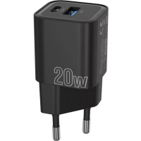 Мережевий зарядний пристрій Proove Silicone Power Plus 20W Type-C + USB Black (WCSP2011001) (Код товару:37762)