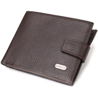 Місткий чоловічий гаманець із натуральної шкіри флотар 721944 Коричневий