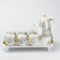 Чайний сервіз на 6 персон 8 предметів, мармур