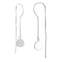 Срібні сережки Silver Breeze без каменів (1584033)