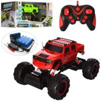 Машина Джип на радіокеруванні акумулятор, гумові колеса, Світло, звук 0133