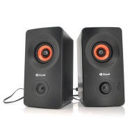 Колонки 2.0 Kisonli AС-9002BT, для ПК и ноутбука, питание 220V + jack 3.5mm, 2x3W, 20Hz- 20KHz, со встроенным усилителем, bluetooth, Black, BOX, Q30
