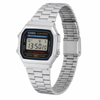Чоловічий годинник Casio A168WA-1W — Класична модель з електронним циферблатом та сталевим браслетом
