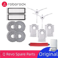 Roborock Q Revo White комплект 2+4+2+3+1. Оригінал.. Хепа фільтр 2шт, тряпки 4шт, бічна 2шт, мішок 3шт, основна 1шт.