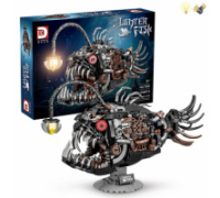 Конструктор 7042 Риба ліхтар Вудильник з рухомими елементами та підставкою 1038 деталей