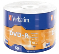 Диски DVD-R Verbatim 4.7Gb 16X CakeBox 50шт.