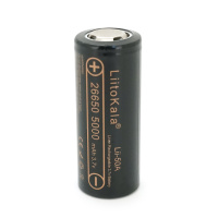 Аккумулятор 26650 Li-Ion LiitoKala Lii-50A-JT, 5000mah （5100-5200mah）, 15A, 3.7V (2.75-4.2V), Black, 2 шт в упаковке, цена за 1 шт