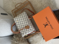 Сумка Louis Vuitton Montaigne Handbag in Monogram бежевий шахмати