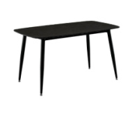 Стіл Роялті обідній кераміка чорна 120х80 см