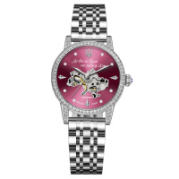 Жіночий механічний годинник Awarder 049 Silver-Pink з автопідзаводом та мінеральним склом