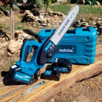 Аккумуляторная цепная пила Makita 48V с масляным баком шина 30см на 2 аккумулятора, Садовая электропила 12«