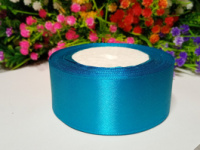 Атласна стрічка 4 см / 23 метра / аквамарин
