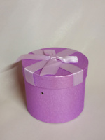 Шляпная коробка / диаметр 13 см / бузковый