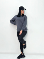 Жіночий теплий батник «Wear» Турція оптом | Норма і батал| Розпродаж моделі Графіт, 42-44