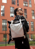 Чоловічий рюкзак високої якості українського виробництвастильний  ТОП чорно-сірий