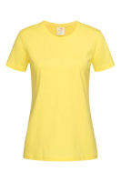 Футболка женская желтая под нанесение логотипа ST2600. Плотность 155г/м2. Хлопок 100%. ОПТ и Розница.