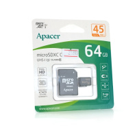 Карта памяти Apacer  microSDHC Class 10 UHS-I, 64GB
