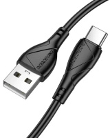 Кабель для зарядки Borofone BX121 USB - Type-C, 3A 1м. Чёрный, шнур для зарядки iphone\android
