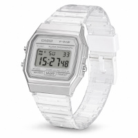 Жіночий годинник Casio F-91WS-7D — спортивна електронна модель з прозорим ремінцем та підсвічуванням