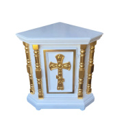 Жертовник дерев'яний кутовий з позолотою № 923 (розмір 60 см х 60 см)