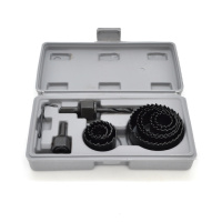 Набор коронок для гипсокартона, дереву YOSO-11; 19-64мм ( 11 предметов 19, 22, 29, 32, 38, 44, 51, 64 мм)