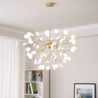 Люстра лофт ветка с матовыми плафонами на 45 лампочек 66009-45