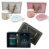 Чашка с подогревом от сети Подарочный набор AND XL-999 (Белая, розовая, зеленая)