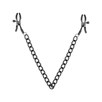 Зажимы для сосков Bedroom Fantasies Nipple Clamps with Chain - Black