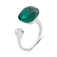 Серебряное кольцо CatalogSilver с фианитами, вес изделия 4,9 гр (60002215) 17.5 размер