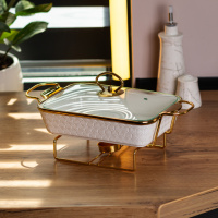 Мармітниця керамічна прямокутна 1 л, білий