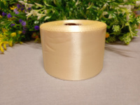 Атласная лента/ 5 см/ 23 метра/ беж