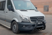 Кенгурятник F1-01 Black (2013-2018, нерж.) для Mercedes Sprinter W906